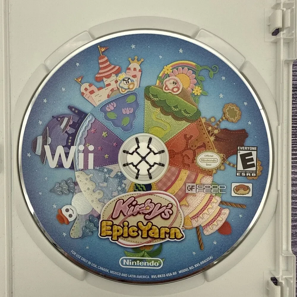 Kirby's Epic Yarn (Nintendo Wii, 2010) Disc Only!
